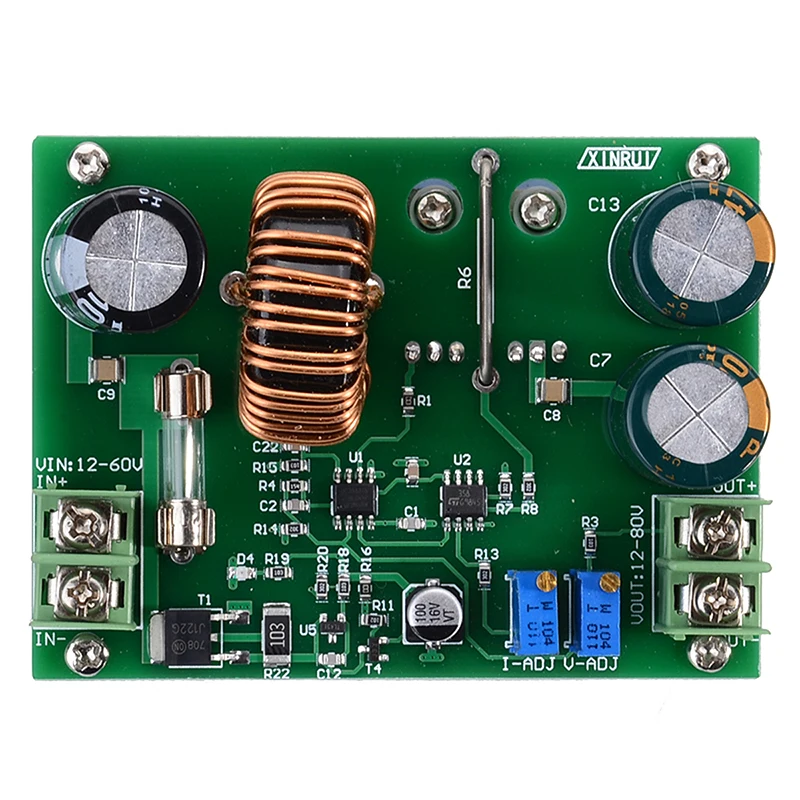 DC-DC Boost Converter Module Power Supply Booster DC Step Up Adapter Module Adjustable Voltage Regulator 12V-60V to 12V-80V