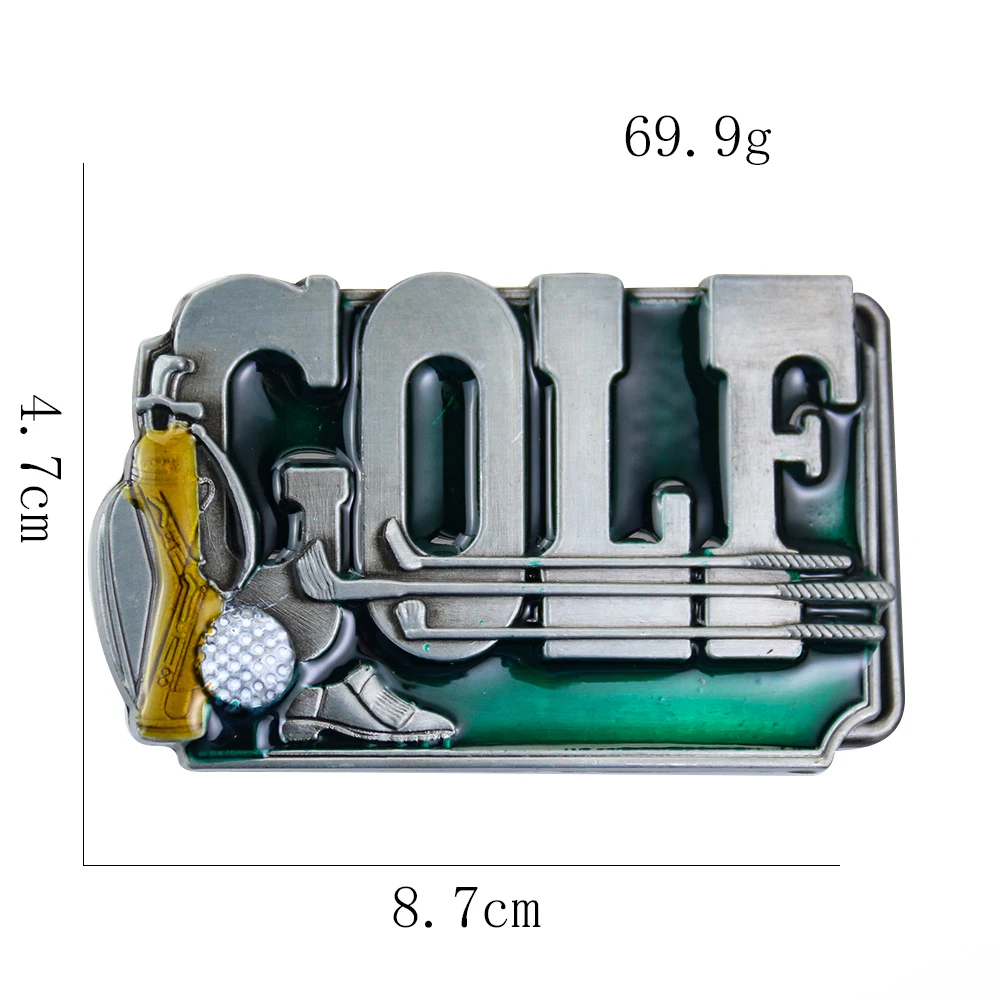 40mm Cool 3D GOLF Enthusiast Letter Belt Buckle for Men Jeans Accessories Metal Diy Belt Buckles Strap Leather Craft Friend Gift