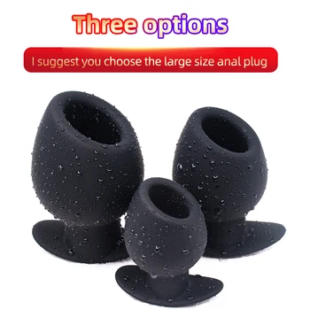 Ass Goblet Silicone Anal Plug Tunnel Ass Cleaner Anal Dildo/Speculum/Extender/Enema/Dilator/Expander Massager Prostate 2