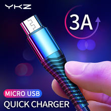 YKZ 3A Micro USB Cable Fast Charging Android Mobile Phone Microusb Quick Charger Data Cable Wire For Samsung Huawei Xiaomi Cord
