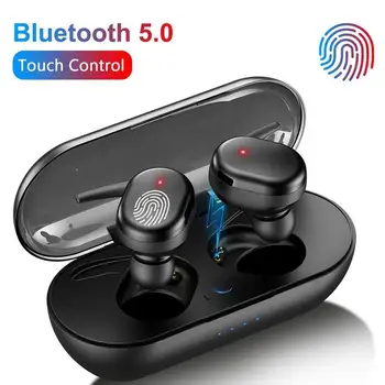 

Wireless Bluetooth Earphone Noise Reduction 3D Stereo Earphones Waterproof Touch Earbuds Headset with Microphone Charging Box