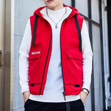 Жилет Frock, мужской осенний и зимний жилет, приталенный Молодежный жилет без рукавов, теплый жилет, мужской Повседневный хлопковый жилет