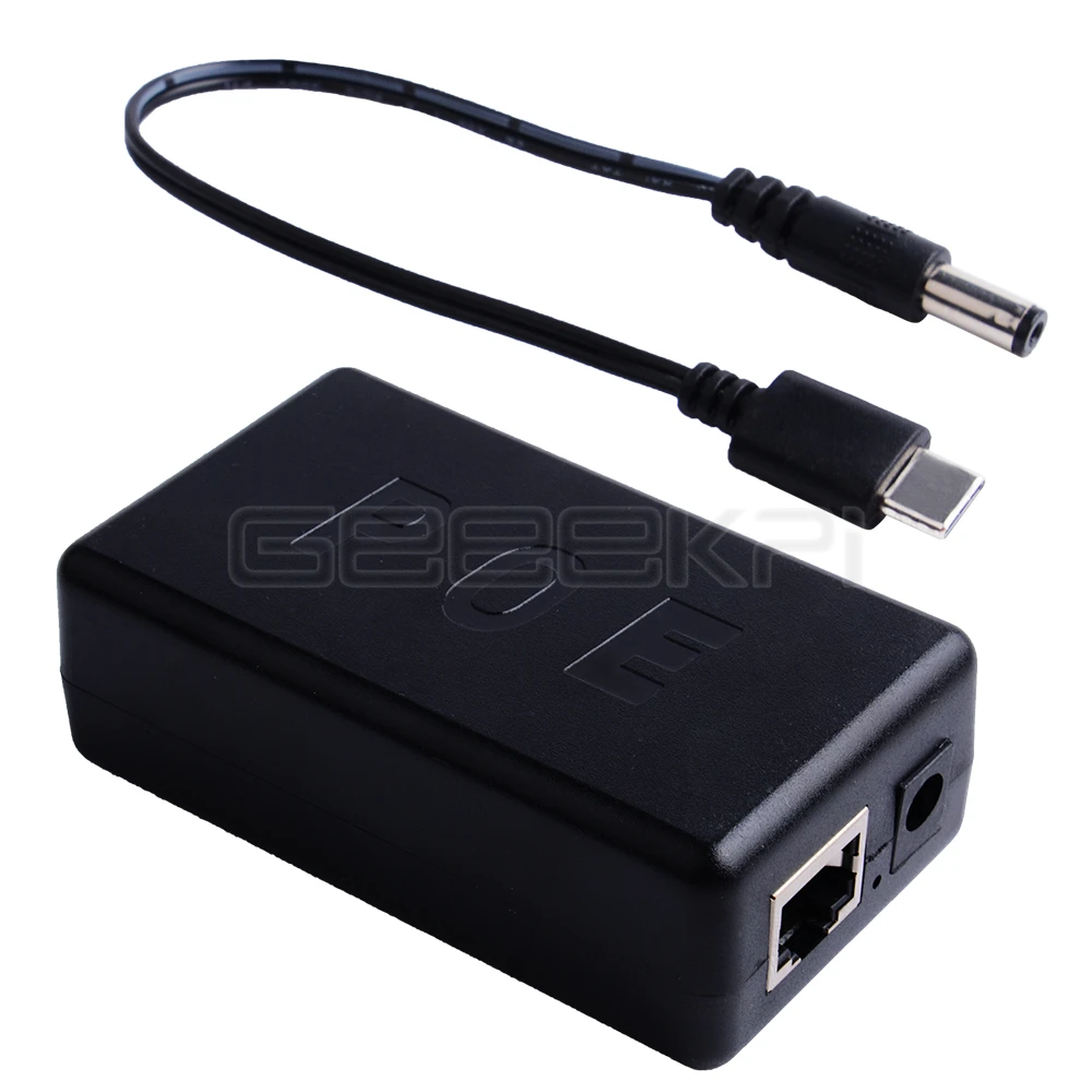 Alimentação sobre Ethernet Switch para Ieee Usb tipo c 48v a 5v Poe + Gigabit Raspberry Ativo Poe Divisor Cabo 802.3at + pi 4b - Imagem 5