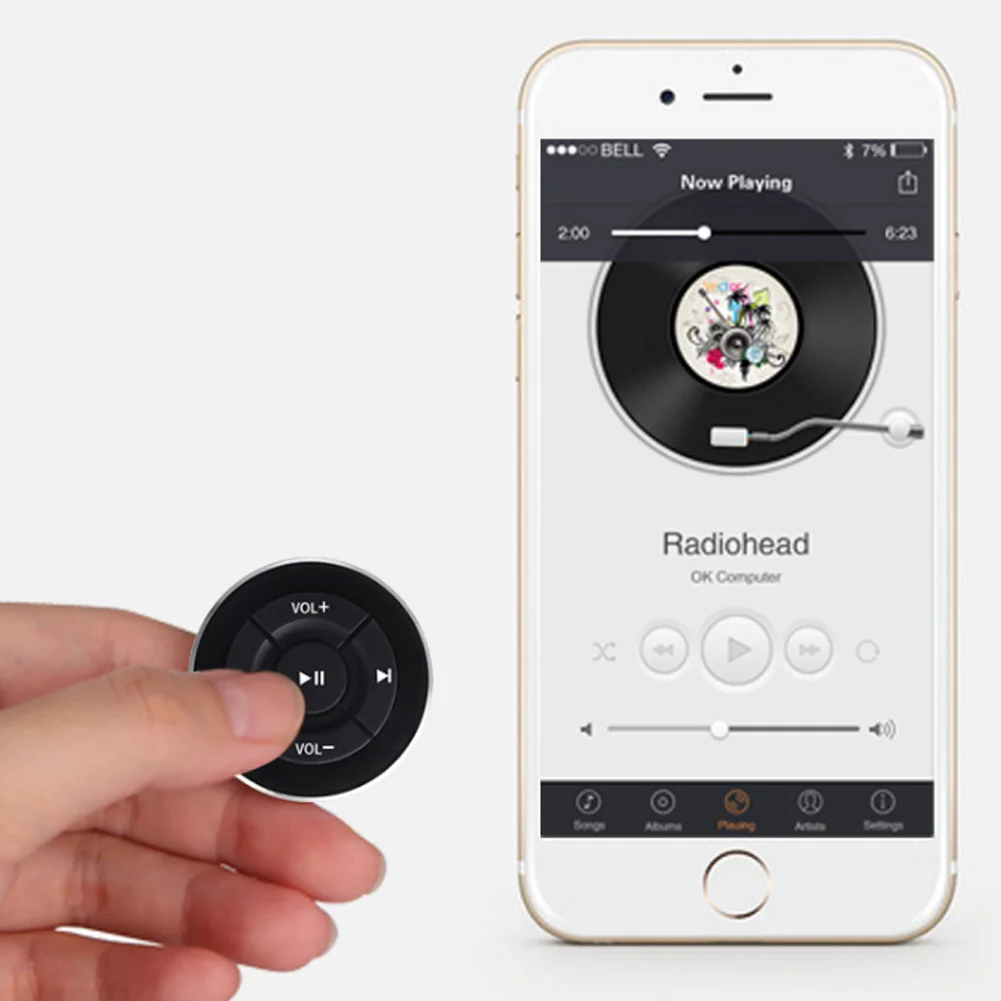 Bluetooth автомобильная Кнопка громкости музыки пульт дистанционного управления Рулевое колесо для Android IOS телефонов VH99