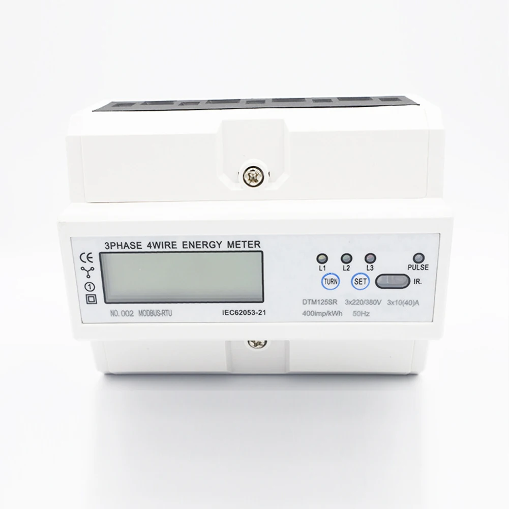 

Electronic Watt Power Consumption Energy Meter Digital Display 3 Phase 4 Wire DTM125SR WWO66