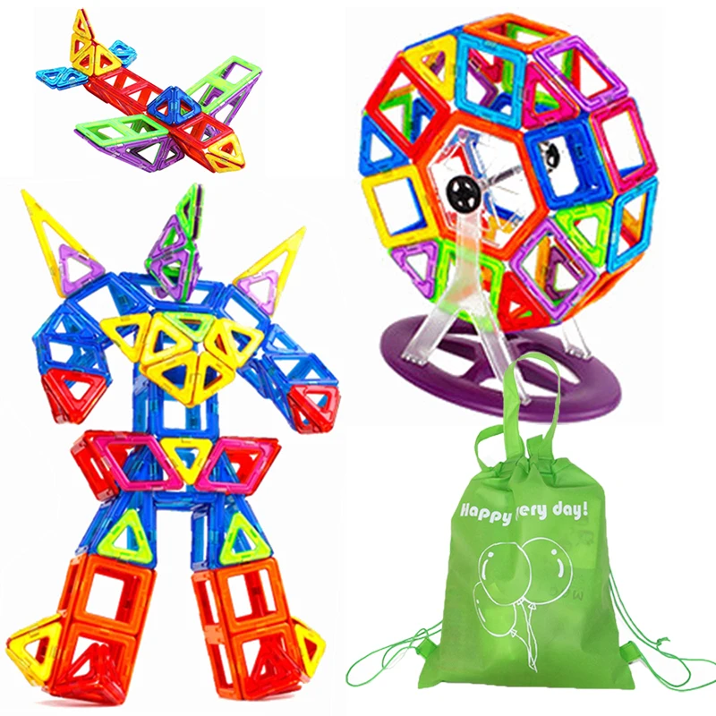 

Standard Size Magnetic Building Blocks Brick different combinations Designer Toys For Children With Gift Bag