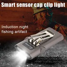 Chapeau de pêche à Induction LED, lampe frontale rotative, chapeau à clipser, éclairage d'extérieur, mains libres