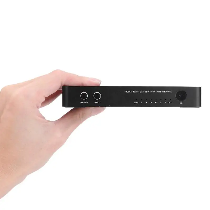 Прочный HDMI переключатель концентратор многофункциональный 4K x 2K 6x1 HDMI сплиттер Switcher w/пульт дистанционного управления SPDIF+ 3,5 мм аудио экстрактор