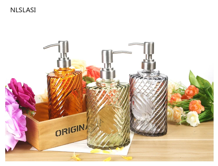 

Creativity glass Lotion bottle portable travel Soap Dispenser Home hand sanitizer Storage shampoo bottle Bathroom Accessory