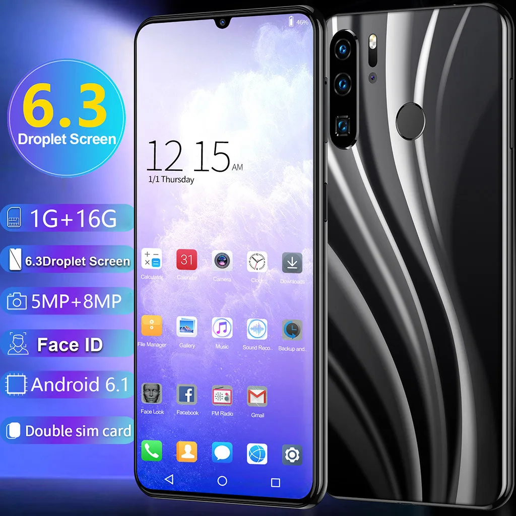 Лучшие продажи продуктов P40 PRO четырехъядерный 6,3 дюймов камера Android 6,1 1G+ 16G gps 3g мобильный телефон для звонков поддержка ЕС Прямая поставка