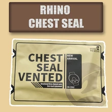 Joint de poitrine RHINO médical ventilé, 3 trous, deux poignées pour prévenir les perforations et les blessures, premiers secours d'urgence