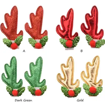 

200PCS Cute Christmas Hair Accessories Baby girls Accessories Christmas Antlers For DIY Headwrap Fashion Headwear Accessory