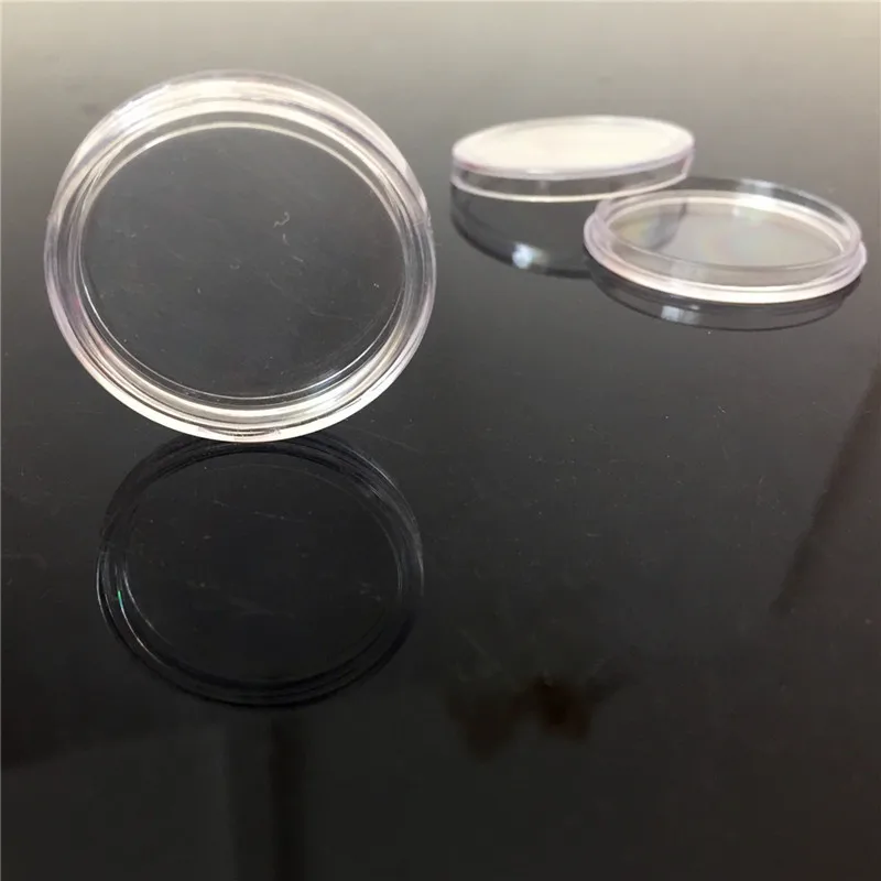 50 Pieces 15Sizes 18 20 25 30 32 40 45mm Clear Plastic Protector Capsules Containers Case For Token Coin Collection Holder Boxes