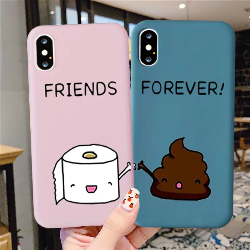 Best Friends Forever Cartoon BFF Phone Case for IPhone 11 Pro XS Max XR X 8 7 6 6S Plus SE 2020 Soft Silicone Cover Best Friends Forever Cartoon BFF Phone Case for IPhone 11 Pro XS Max XR X 8 7 6 6S Plus SE 2020 Soft Silicone Cover