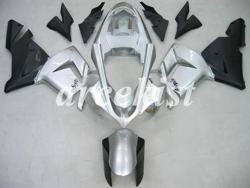 4 подарки ABS мотоцикл обтекатели комплект подходит для kawasaki Ninja ZX10R 2004 2005 04 05 10R ZX-10R тела набор серебро