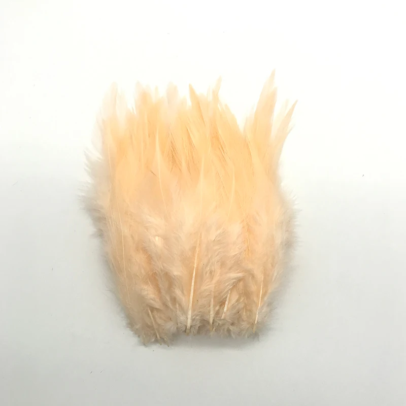 100pcs chicken feather hot sale for clothes DIY decoration 10-15cm/4-6 inch - Цвет: Шампанское