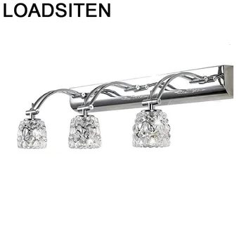 

Miroir Lampara De Applique Murale Cama Home Deco Aplik Lamba Wandlamp Aplique Luz Pared Crystal Luminaire Wall Bedroom Light