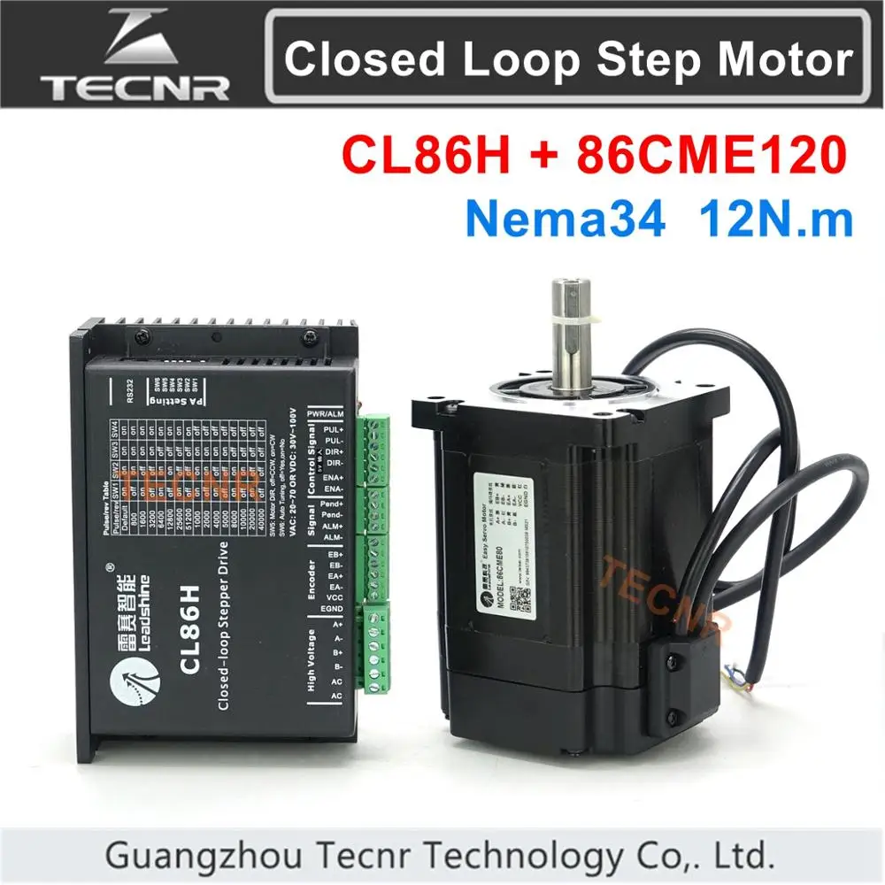 Оригинальный гибридный сервопривод Leadshine nema34 12 нм комплект сервоприводов CL86H и