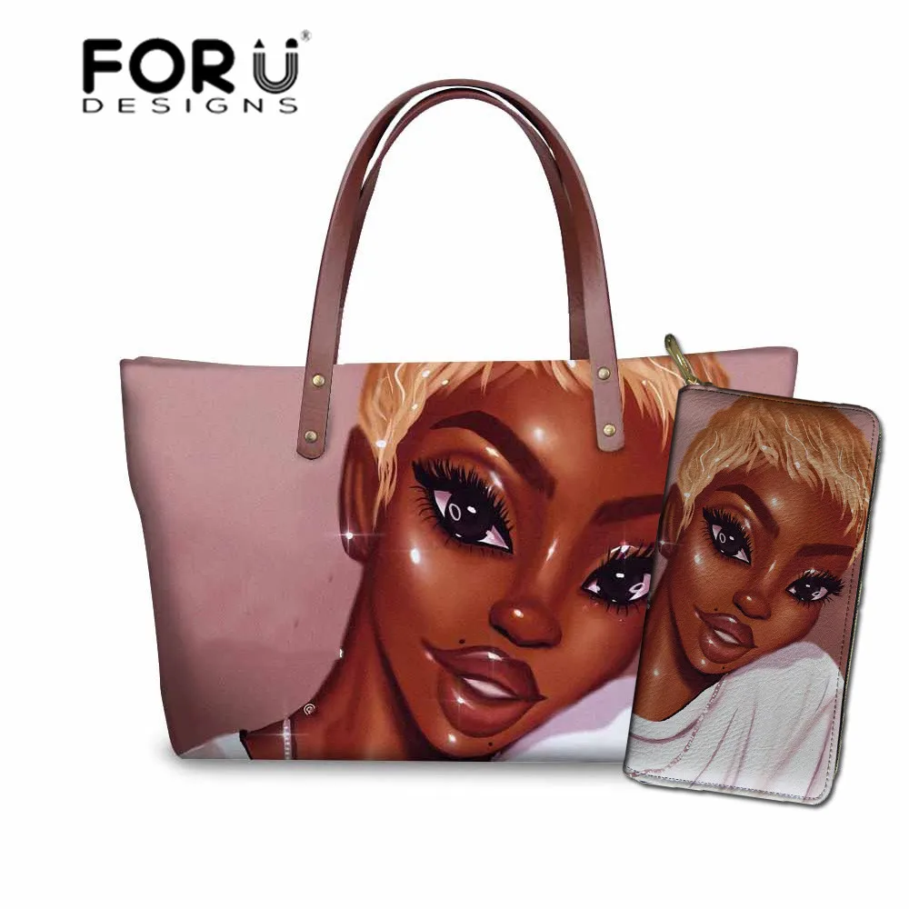 Женские летние пляжные сумки FORUDESIGNS для черных девушек с принтом в африканском