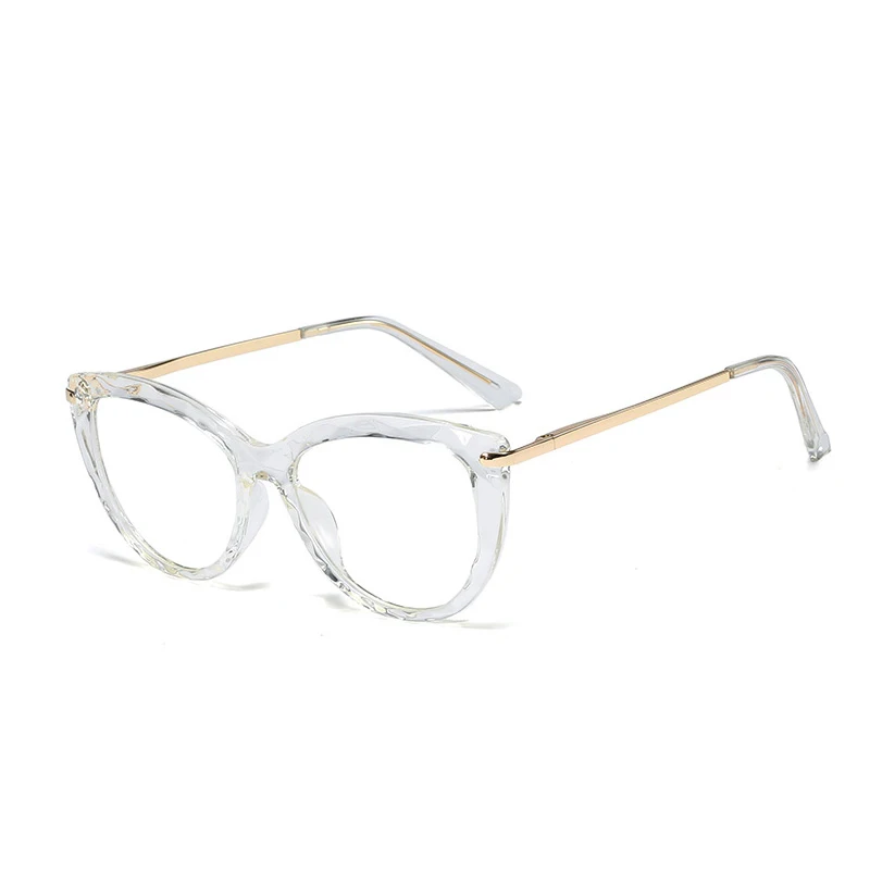 C6 Transparent Pro Acme TR90 оправа для очков в стиле кошачьи глаза женские прозрачные линзы поддельные очки трендовые стили очков оптические компьютерные очки PC1365 - Цвет оправы: C6 Transparent
