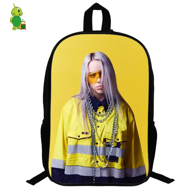 Billie Eilish рюкзак хип-хоп школьные сумки для подростков мальчиков и девочек 14,5 дюймов женский рюкзак для ноутбука дорожная сумка через плечо - Color: 8