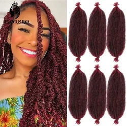 Long Afro Kinky Marely Braiding Crochet Hair 28 Inch Springy Twist Hair Extensions for Black Women Bulk Twist Braids