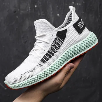 

Men Shoes Sports Sneakers Breathable Flat Soft Anti-slid Men Sneakers Zapatillas Hombre Flyknit Men Casual Shoes Running Jogging