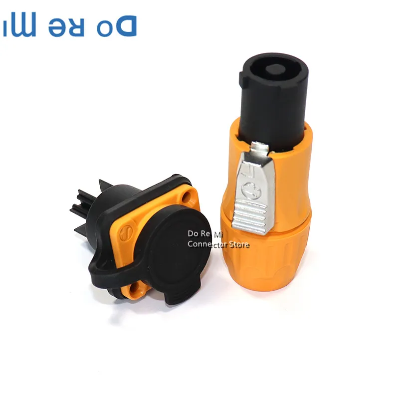 Power Cord Aviation Plug Ip65 Waterproof Outdoor 3pin Power Socket