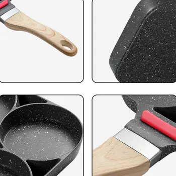 

1pc Non-stick Egg Cooking Pan Mini Omelette Pot 4 Holes Frying Pan for Home Resturant Kitchen Shop