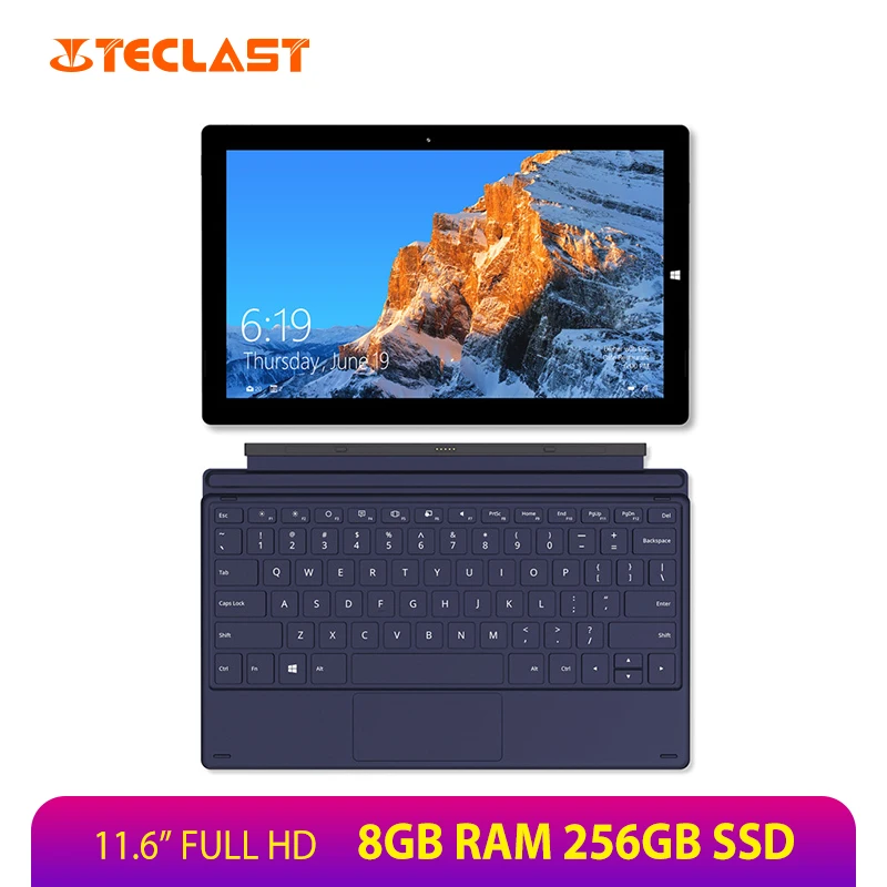 

11.6" 2 in 1 Tablet Teclast X4 Full HD 1920x1080 Windows 10 8GB RAM 256GB SSD Tablets PC Intel Gemini Lake Celeron N4100 Laptop