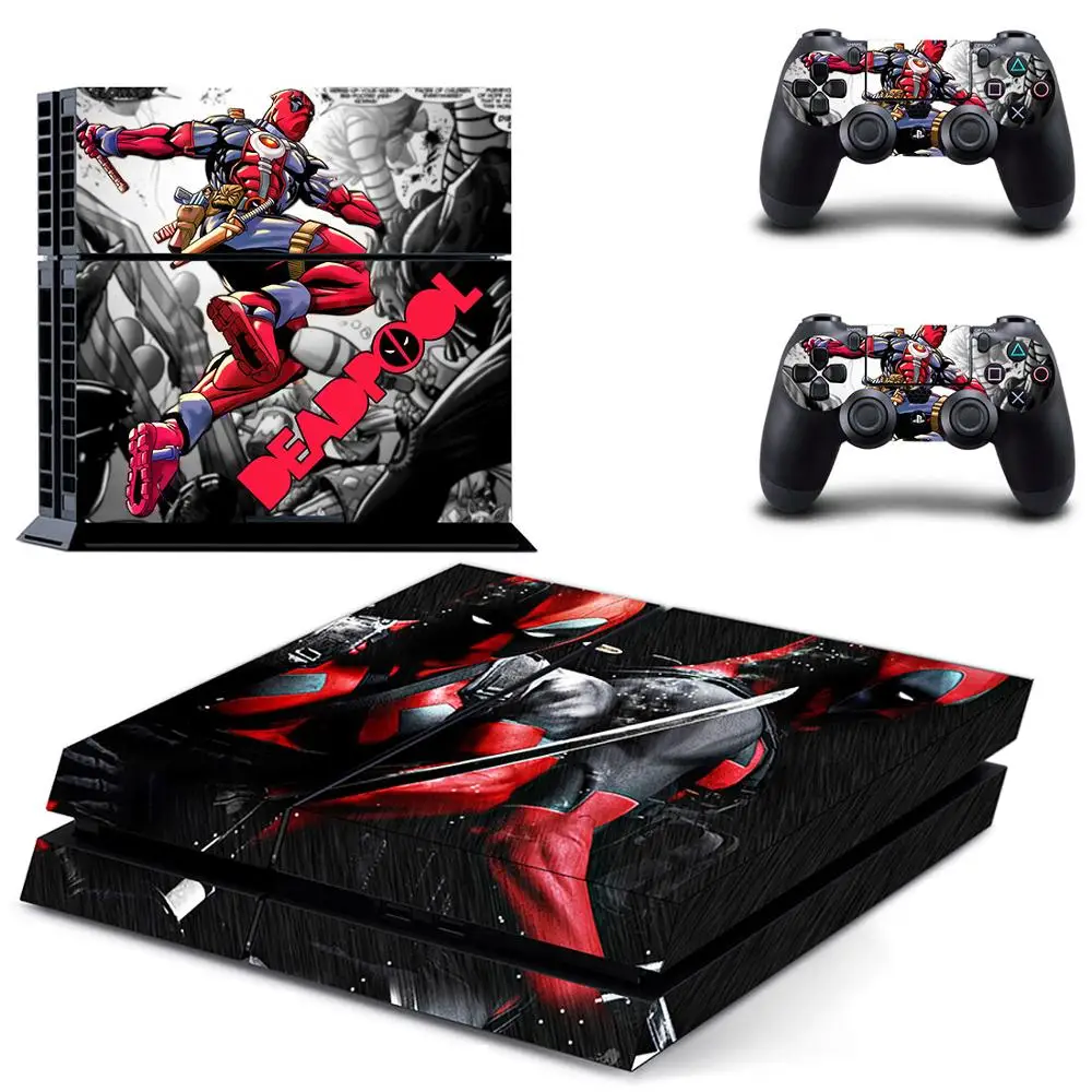 DPTM2518 PS 4 наклейки Deadpool PS4 Виниловая наклейка для кожи Play station 4 Adesivos Pegatinas для консоли playstation 4 и 2 контроллера - Цвет: DPTM2518