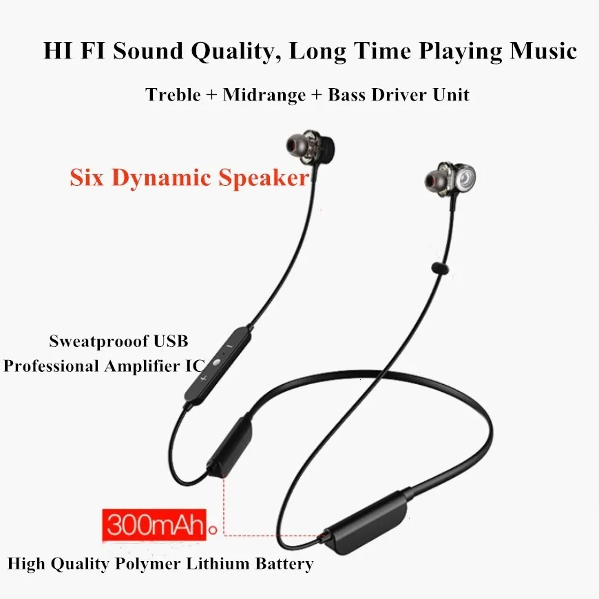 I6 Bluetooth наушники с 3 динамическим приводом HIFI бас наушники спортивные Bluetooth гарнитура стерео беспроводные наушники для смартфона