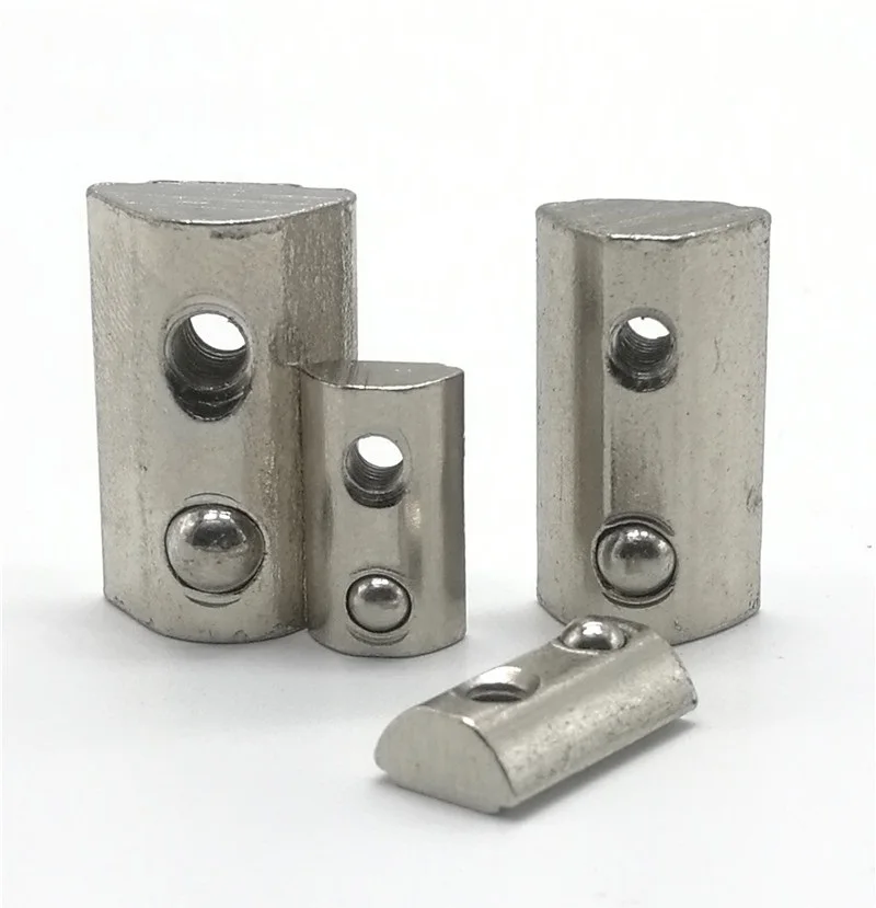 M3 M4 M5 M6 M8 Roll in Spring T-nut with Ball for Aluminum Extrusion Profile 20/30/40/45 Series | Обустройство дома