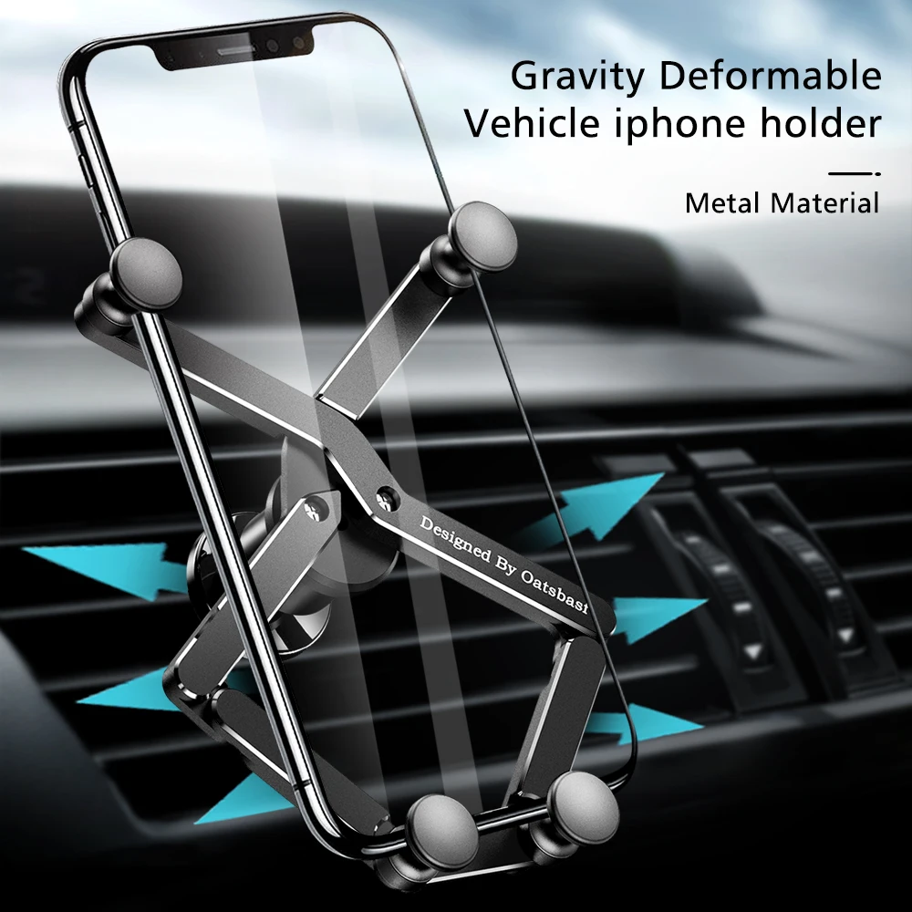 Car Phone Holder with Gravity Support
