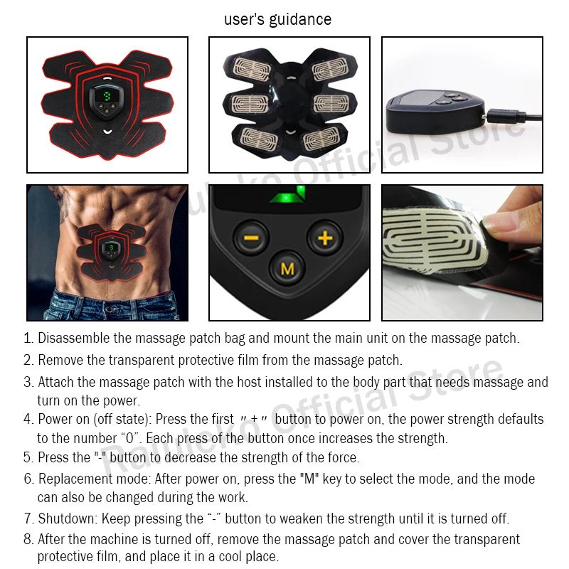 6 режимов Смарт Ems стимуляция мышц Тренажер фитнес тренировка живота