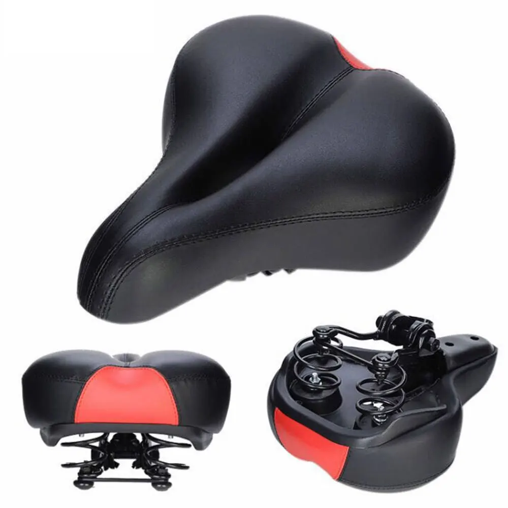 Red Велосипедное седло, велосипедное седло, велосипедные части, наружная Силиконовая накладка, искусственная кожа, велосипедная подушка, Аксессуары для велосипеда - Цвет: Red