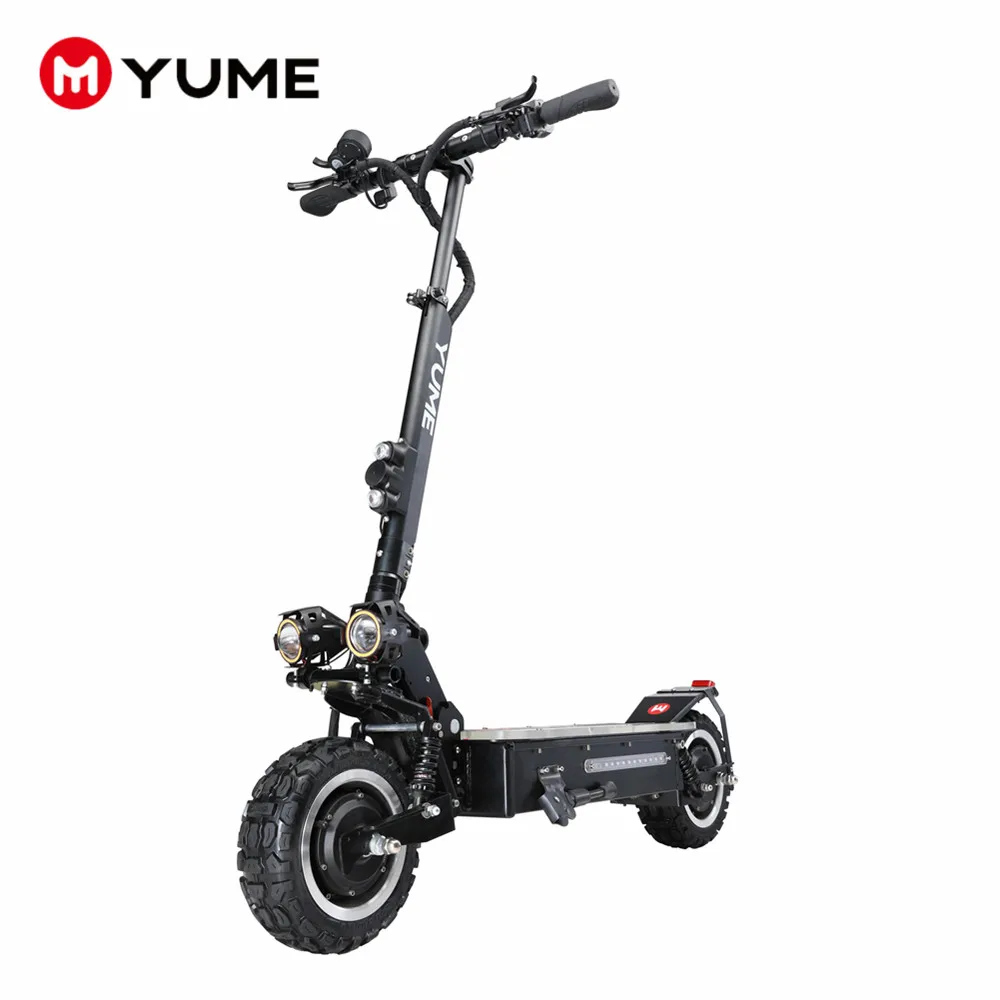 

YUME 4S Powerful 11" Dual Motor 3200W Off Road Tires Up to 55Mile&55MPH Foldable Electric Scooter for Adults