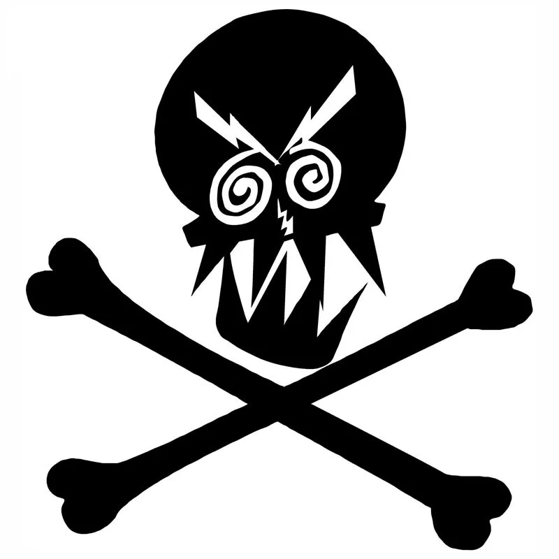 

Reflective Car Stickers and Decals Skull and Crossbones Cover Scratches Accessories for Rear Windshield Bumper Trunk KK13*13cm