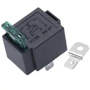 

Fused On/Off Automotive Fused Relay 12V 30A 4-Pin Normally Open Car Bike,black