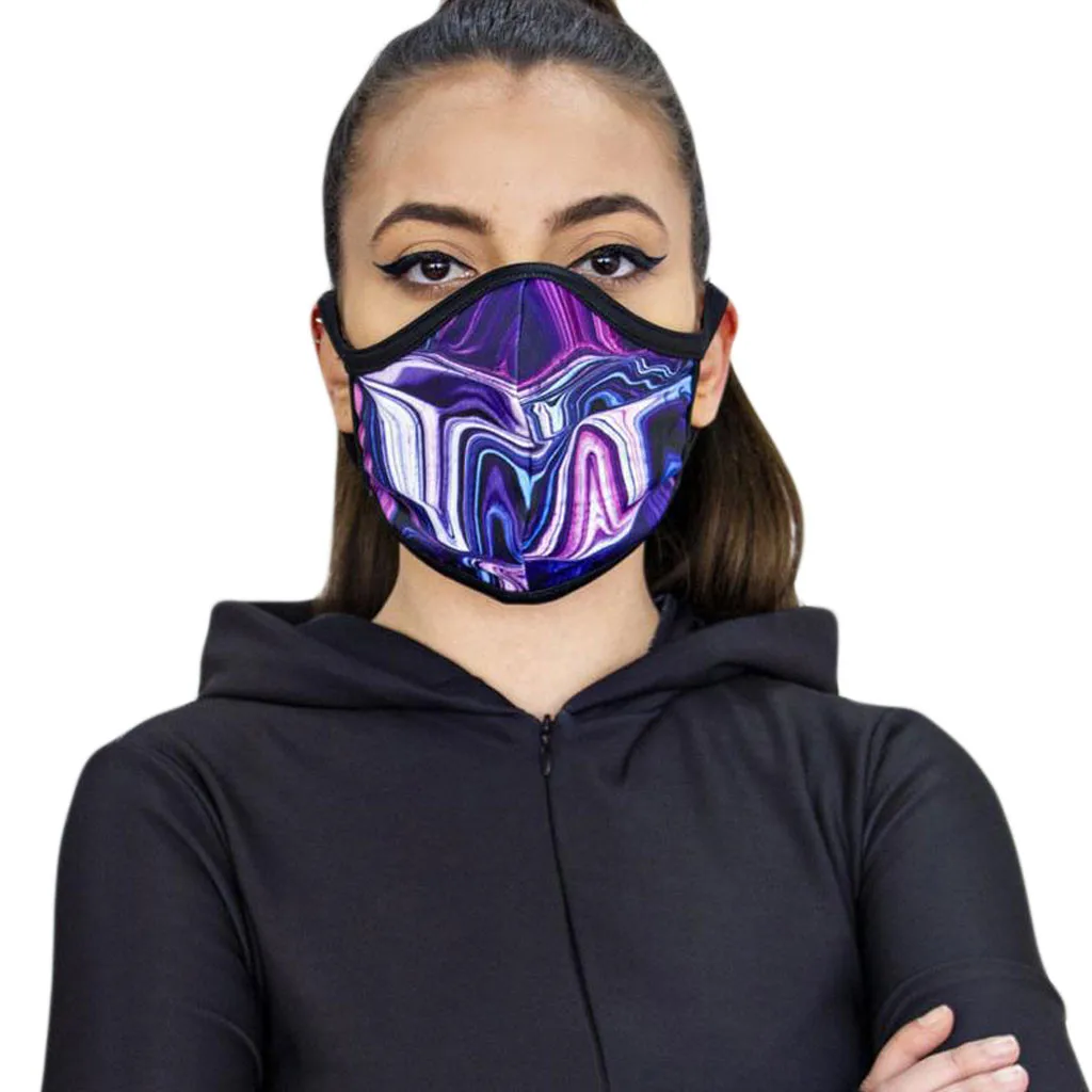 Facemask унисекс хлопковая моющаяся многоразовая маска с несколькими принтами