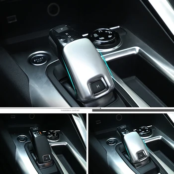 

For Peugeot 3008 GT 5008 GT 2017 2018 2019 ABS Interior Gear Shift Knob Cover DecorTrim 1PC Car Accessories