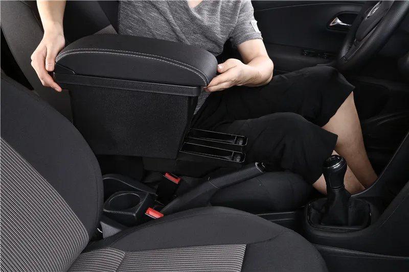 For Lada Granta armrest box armrest universal car center console modification accessories double raised with USB
