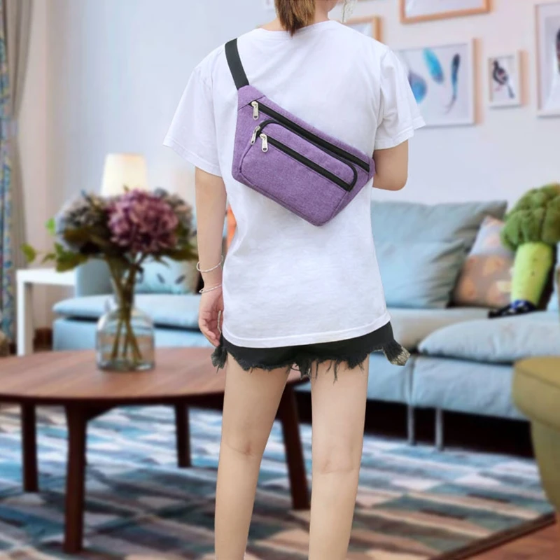 Vilead Waterproof Oxford Women Running Bag Outdoor Sports Fitness Waist Bag Multi-functional Cellphone Cards Holder Chest Bag