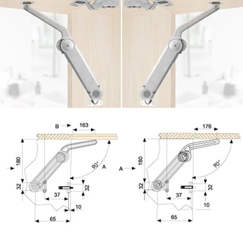 

1 Piece Zinc Alloy Hardware Lift Gas Stay Strut Spring Support Pneumatic Door Hardware Hinge Door Hinges