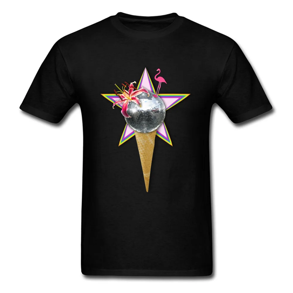 Весенняя футболка для мужчин вечерние футболки дискотеки с мороженым и розовым