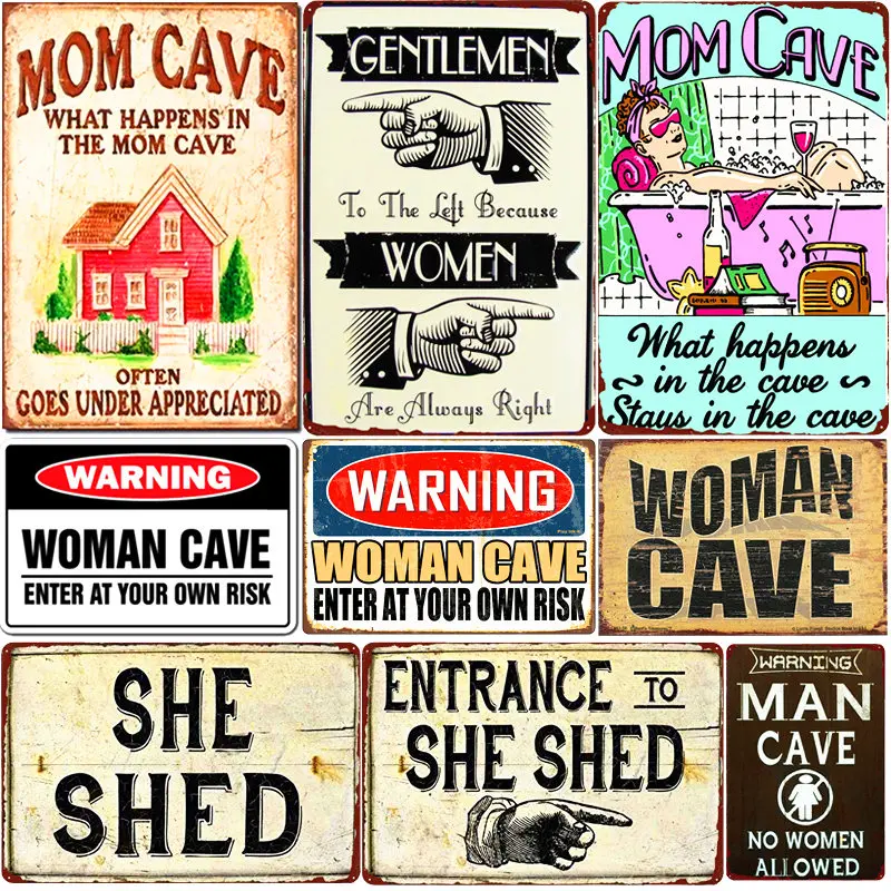 Woman Cave Sign She Shed Sign Summer House Sign Custom Ladies Shed Plaque
