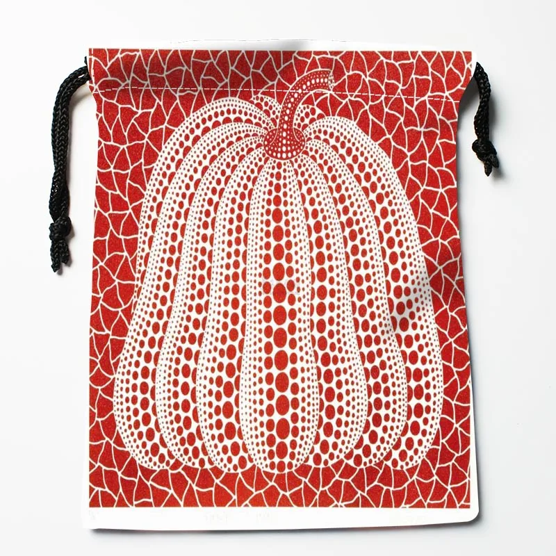 15 На заказ Yayoi Kusama Art Drawstring сумки пыленепроницаемые модные сумки для хранения с принтом для мальчиков и девочек Подарочная сумка на день рождения размер 18X22 см - Цвет: 15