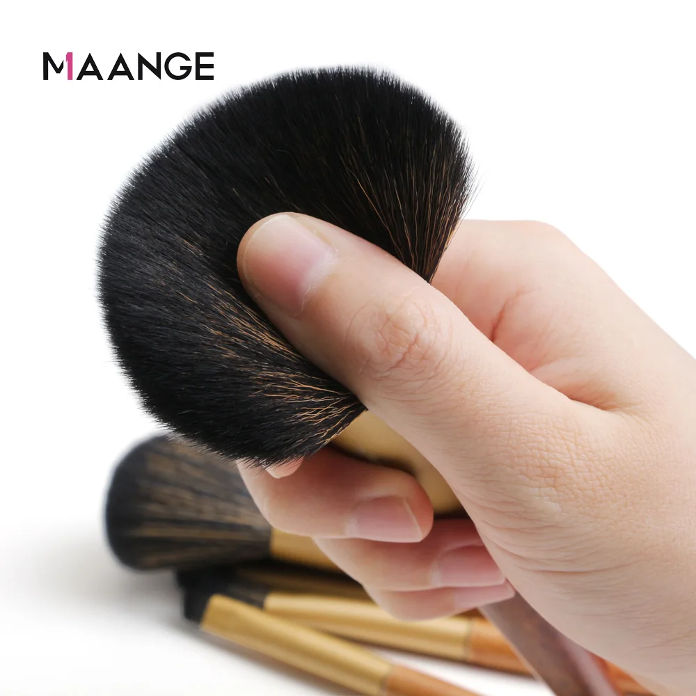Набор кистей для макияжа MAANGE Pro 10/1 шт. пудры основы теней губ искусственные волосы