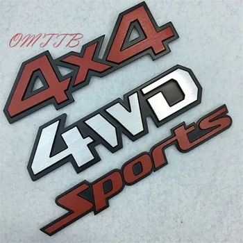 

3D Metal 4WD 4X4 sport Emblem Badge All Wheel Drive Auto Decal car Sticker for JEEP Patriot Wrangler Compass Prado car Styling
