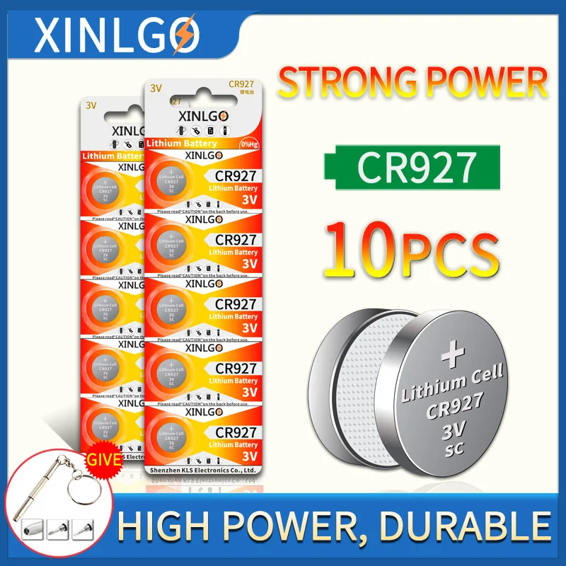 10pcs CR927 3V 3 Volt Lithium Single Use Non rechargeable Button Coin ...